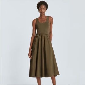 NEW NWT Everlane The Riviera Dress in Beech green